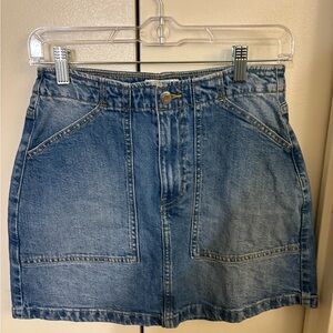 H&M Blue Mini A-line Cargo Skirt